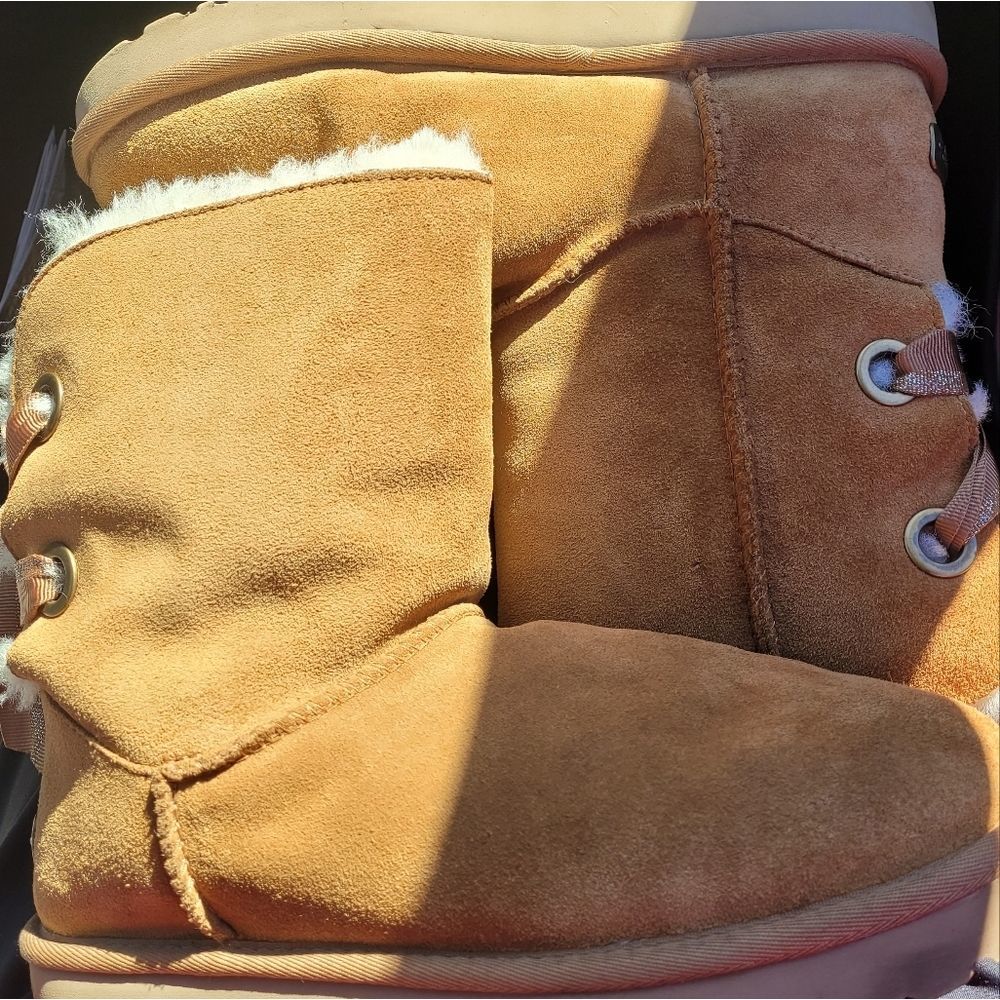 UGG Tan Lace Up Boots